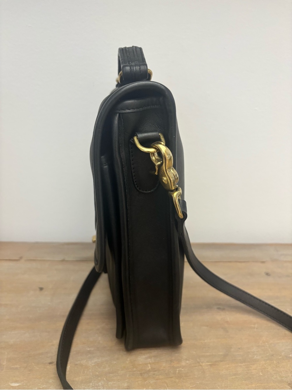 Vintage 90’s Black COACH Station Leather Bag 5130-crossbody- Beautiful! - Picture 3 of 16